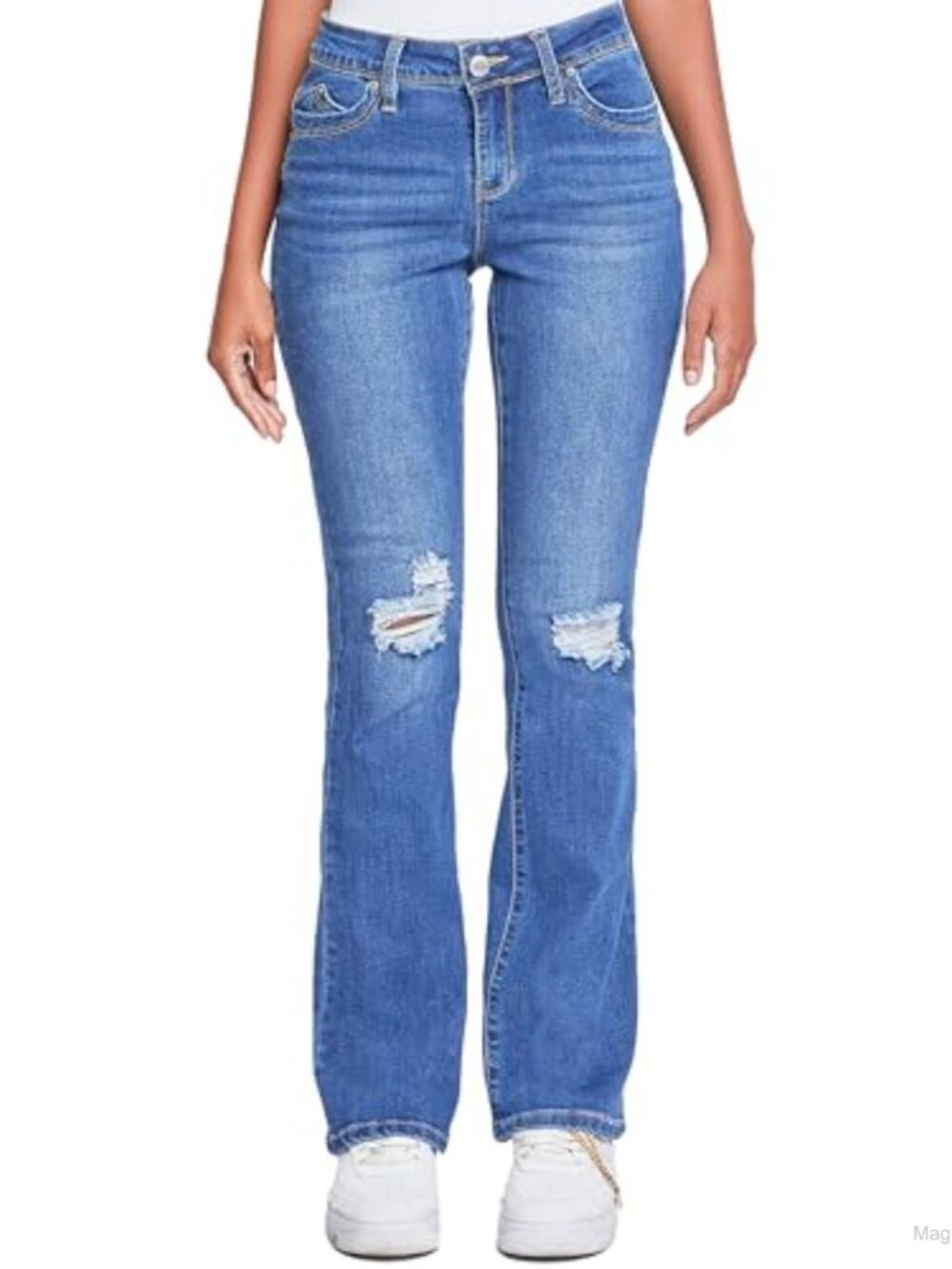 Women's Wannabettabutt Mid-Rise Bootcut Jeans Stretchy Comfort Casual